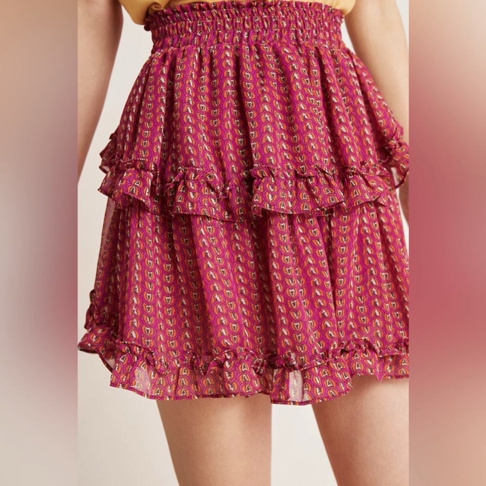 MISA campania tiered skirt